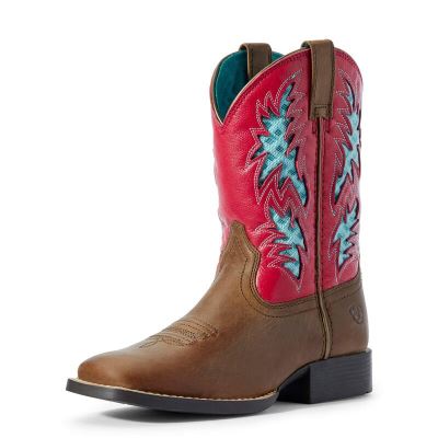 Ariat Cowboy VentTEK - Western Laarzen Bruin / Roze Kinderen - 34491-433